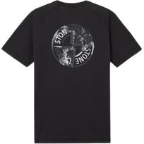 Stone Island SS25 Atspindintis logotipas apvalia iškirpte trumpomis rankovėmis marškinėliai vyriški viršutiniai drabužiai juodi K1S152100020-V0029 S gray
