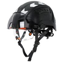 CE Construction Safety Helmet with Double Goggles Reflective Stickers Sliding Breathable Hard Hat ANSI Industrial Protection Cap juoda