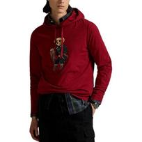 Polo Ralph Lauren Polo Bear Graphic Cotton Knit Drawstring Hooded Pullover Long Sleeve T-Shirt Men tops 710981801-001 S