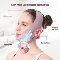 Ice Pack Face Lifting Mask - Elastic V Bandage for Cold Compress and Small V Face Enhancement One Size juoda