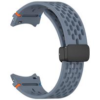 20mm Straps for Samsung Galaxy Watch 7 5 Pro 6 5 4 Magnetic Buckle Silicone Band correa Galaxy watch 6 Classic No Gaps Bracelet Galaxy Watch7 44mm gray