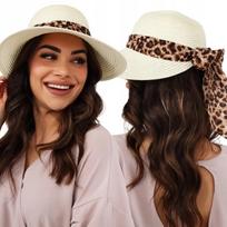 Moteriška šiaudinė „bucket hat“ stiliaus kepurė nuo saulės, skirta plaukams su uodega, vasarinė, paplūdimio 2374