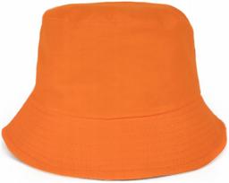 Vasaros skrybėlė Double Bucket - medvilninė klasikinė miesto stiliaus oranžinė