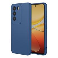 Flexible Liquid Silicone Case For Vivo V50 Lite 5G Protective Cover TPU Fundas Coque Capa Vivo V50 Lite 4G mėlyna