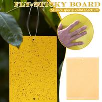 Sticky Plant Trap Double-Sided Adhesive Sheet 20x10 cm for Insect Control Hanging Sticky Board for Pest Monitoring and Capture One Size geltona