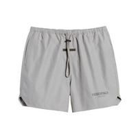 Fear Of God Essentials Drawstring Logo Shorts SS21 Unisex Bottoms Cement-Grey FOG-SS21-674 L gray