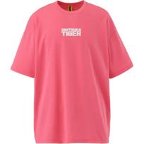 Onitsuka Tiger Oversized Dopamine Brand Logo Letter Print Casual Pullover Round Neck Short Sleeve T-Shirt Unisex T-Shirt Pink 2183B280-700 XS