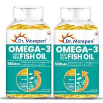 Dr. Morepen Omega 3 Fish Oil 500 Mg 300 Mg Epa & Dha|High Potency Fish Oil 60 Capsules (Pack Of 2),2 Count
