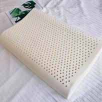 Thailand Natural Latex Pillow Neck Pain Protect Vertebrae Sleeping Cushion Orthopedic Cervical Pillows for Side Back Sleepers 50X30X7CM white
