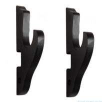 Durable 1/2 Tier Lightsaber Wall Mount Rack Adjustable Wood Rod Holder Space Saving Decorative Samurai Flute Stand Cosplay black