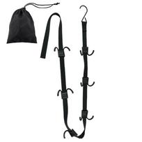 Hockey Gear Drying Rack with Reinforced Stainless Steel Hook Support for Protective Equipment Storage 1 black