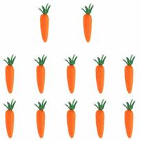 12Pcs Creative Mini Easter Carrots Handmade DIY Craft Artificial Foam Carrot Decorative Realistic Easter Carrot Pendant