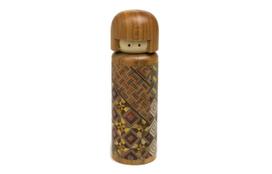 Yosegi Kokeshi Toothpick Holder Hakone Maruyama Bussan - ruda