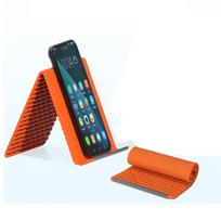 Mobiliojo telefono laikiklis, silikoninis, darbalaukio, lankstus, sulankstomas, deformacinis laikiklis, nešiojamas kelionėms One Size oranžinė