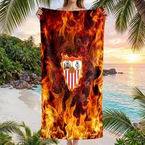 Sevilla FC print Quick Dry Beach Towel Microfiber Absorbent Portable Travel Swimming Towel 70cmx140cm(27x55inch)
