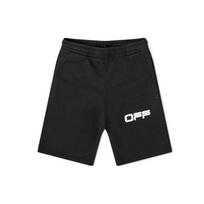 OFF-WHITE Airport Tape Sweatshort Black/Multicolor Men Streetwear OMCI006S20E300031088 S