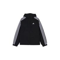 Adidas 3st Pūkinė striukė su logotipo spauda ir šoninėmis juostelėmis Vyriškas viršutinis drabužis Juoda H23080 XS white