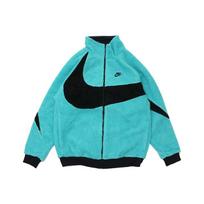 Nike Apverčiama šerpa vilnonė striukė su dideliu „Swoosh“ – riboto leidimo vyriškos striukės mėlynos BQ6546-301 XXL