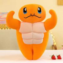 Naujas Fitneso Raumenų Varlės Lėlė Sofa Pagalvėlė Pilvo Presas Charmander Pliušinis Žaislas Juokinga Skudurinė Lėlė 45cm  0.5kg blue