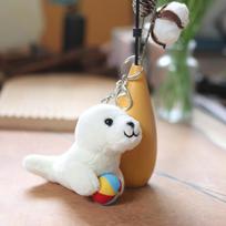 Cute Cute Seal Pendant Plush Toy Sea Lion Doll Cartoon Bag Hanging Keychain Doll Doll 12Cm gray