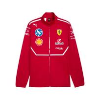 Puma X Scuderia Ferrari Stand Collar Comfortable Casual Soft Shell Long Sleeve Jacket Men Jacket Dark-Cherry 763940-01 L