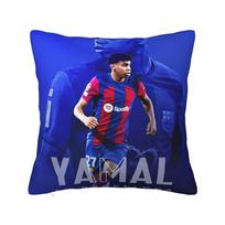 Decorative Pillow Covers Lamine Y-Yamal Merchandise Home  Football Star  Throw Pillow Case Cover Zipper Multi Size 12x12Inch blue
