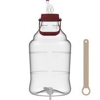 Plastikinis vyno balionas su rankena ir kraneliu, 15 L