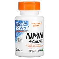 Doctor's Best, NMN 150 mg + CoQ10 50 mg, 60 daržovių kapsulių