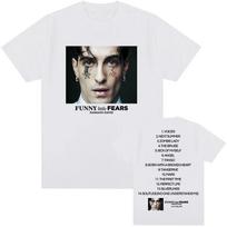 FUNNY Little FEARS Album T-shirt Damiano David Singer Printing Tshirts Cotton Men Summer O-neck T Shirt Unisex Streetwear XS balta