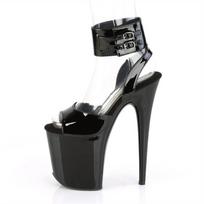 23CM Sexy Women Pole Dance Shoes Stripper High Heels Show Pumps Platform Wedding Shoes 34 juoda