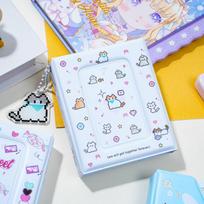 Animacinis 3 colių albumas nuotraukoms, atvirukams, 36 kišenės, kortelėms, mini albumas, Kpop idolų nuotraukų kolekcijos albumas, vizitinių kortelių laikiklis as the picture gray