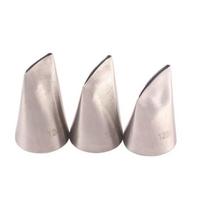 3-Piece Austin Rose Petal Piping Tips: 124K, 125K, 126K for Cream Decoration 3-piece set (124K, 125K, 126K) white