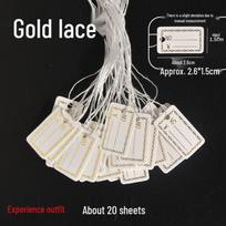 Jewelry Lanyard Labels: Paper Price Tags with Cotton Cord for Handwritten Accessories gray