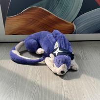 Monster Hunter Rise Palamute Gark Plush Toy Soft Fluffy Giant Sleeping Dog Stuffed Animal Pillow Cute Game Character Plushie 60cm blue