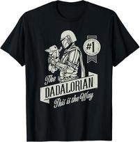 The Mandalorian and Grogu Dadalorian Father’s Day T‑Shirt S gray