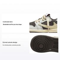 Travis Scott x Air Jordan 1 Retro Low OG TD Reverse Mocha Kūdikių sportbačiai Ruda Balta Universitetinė Raudona DO5441-162 26