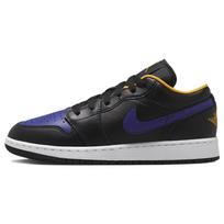 Air Jordan 1 Low GS Lakers Kids Sneakers Black Dark-Concord Taxi 553560-075 35.5 black