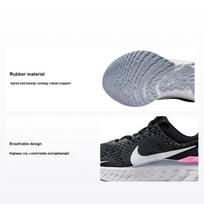 Nike React Infinity Run Flyknit 3 Juodos Spalvos Football Grey Pink Vyriški Sportbačiai DZ3014-001 44 gray
