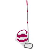 Lamart grindų plovimo šepečio ir kibiro rinkinys Clean LT8115, rožinis/baltas
