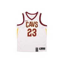 Nike NBA „Swingman“ marškinėliai – Klivlando „Cavaliers“ LeBrono Jameso #23 riboto leidimo vyriški marškinėliai, balti 864409-100 L brown