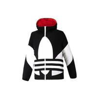 Adidas Originals dvipusė striukė su dideliu logo spaudiniu ir gobtuvu Vyriški viršutiniai drabužiai Juoda Raudona GH8318 XS black