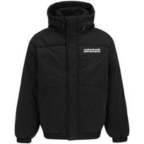 Calvin Klein Casual Hooded Color Block Reversible Printed Cotton Jacket Men Jacket Black ZM02043-BEH XXL black