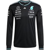 Adidas X Mercedes-Amg Collaboration Aeroready Ss25 Petronas F1 Formula One Team Casual Slim Fit Comfortable Long Sleeve Racing T-Shirt JW5359 L black