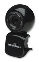 Kompiuterio (WEB) kamera Internetinė kamera su mikrofonu MANHATTAN Mega Cam, juoda