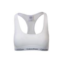 Calvin Klein Letter Print Fitted Pullover Bra Women underwear White F3785E100 M white