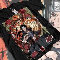 Itachi Uchiha T-Shirt Naruto Rasengan Jiraiya Anime Manga Style Shirt All Size XL brown