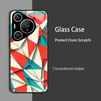 For Huawei Pura 70 Pro Case Cover Tempered Glass Case Hard Shockproof Coque Bumper For Huawei Pura 70 Pro+ P70 Ultra Protect For Pura 70 red