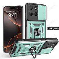 Funda for Motorola G56 G86 5G Case Slide Camera Protection Ring Stand Shockproof Cover for Moto G86 G56 Capa Motorola Moto G86 žalia