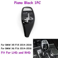 F15 F16 2014-2018 Car Shift Lever Gear Shifter Knob Switch Cover Replacement For BMW X5 X6 Series 61319346827 61319346823 Piano Black 1PC black