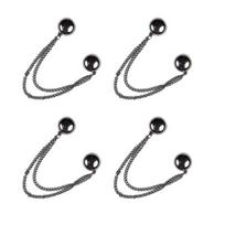 4/8/12Pcs Magnetic Clothing Attachment Clips Trouser Leg Button Adjustable Pant Leg Clips Pin Quick Shirt Fasteners 4pcs juoda pilka spalva